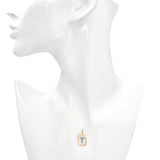 Vintage 14k Yellow Gold T Initial Diamond Pendant