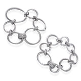 David Yurman Sterling Silver Diamond Infinity Loop Modifiable Bracelet