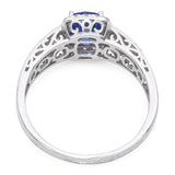 9k White Gold Tanzanite and Diamond Statement Ring