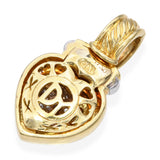 David Yurman 18K Yellow Gold Pavé Diamond Heart Slider Pendant