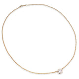 14k Yellow Gold Solitaire 1.05ct Diamond Bezel Pendant Necklace