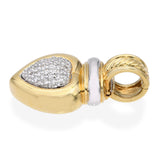 David Yurman 18K Yellow Gold Pavé Diamond Heart Slider Pendant