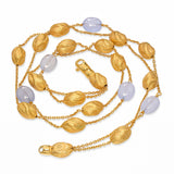Roberto Coin 18k Yellow Gold Purple Chalcedony & Gold Bead Necklace