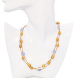 Roberto Coin 18k Yellow Gold Purple Chalcedony & Gold Bead Necklace