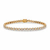 Vintage 18k Yellow Gold 1.35tcw Bezel Set Diamond Tennis Bracelet