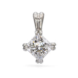 Vintage 14k White Gold 0.68tcw H VS Diamond Pendant