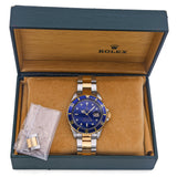 Rolex Submariner Blusey Two Tone Men's Watch Ref 16613