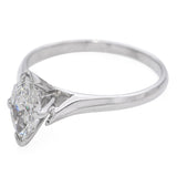 Vintage 14k White Gold 0.70ct Marquise Diamond Ring