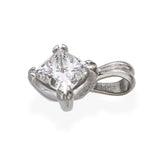 Vintage 14k White Gold 0.68tcw H VS Diamond Pendant