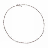 Antique Platinum 1.11ctw Old Mine Cut Diamond By The Yard Chain Necklace