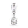 Vintage Platinum GIA 0.98tcw J Si2 Diamond Pendant