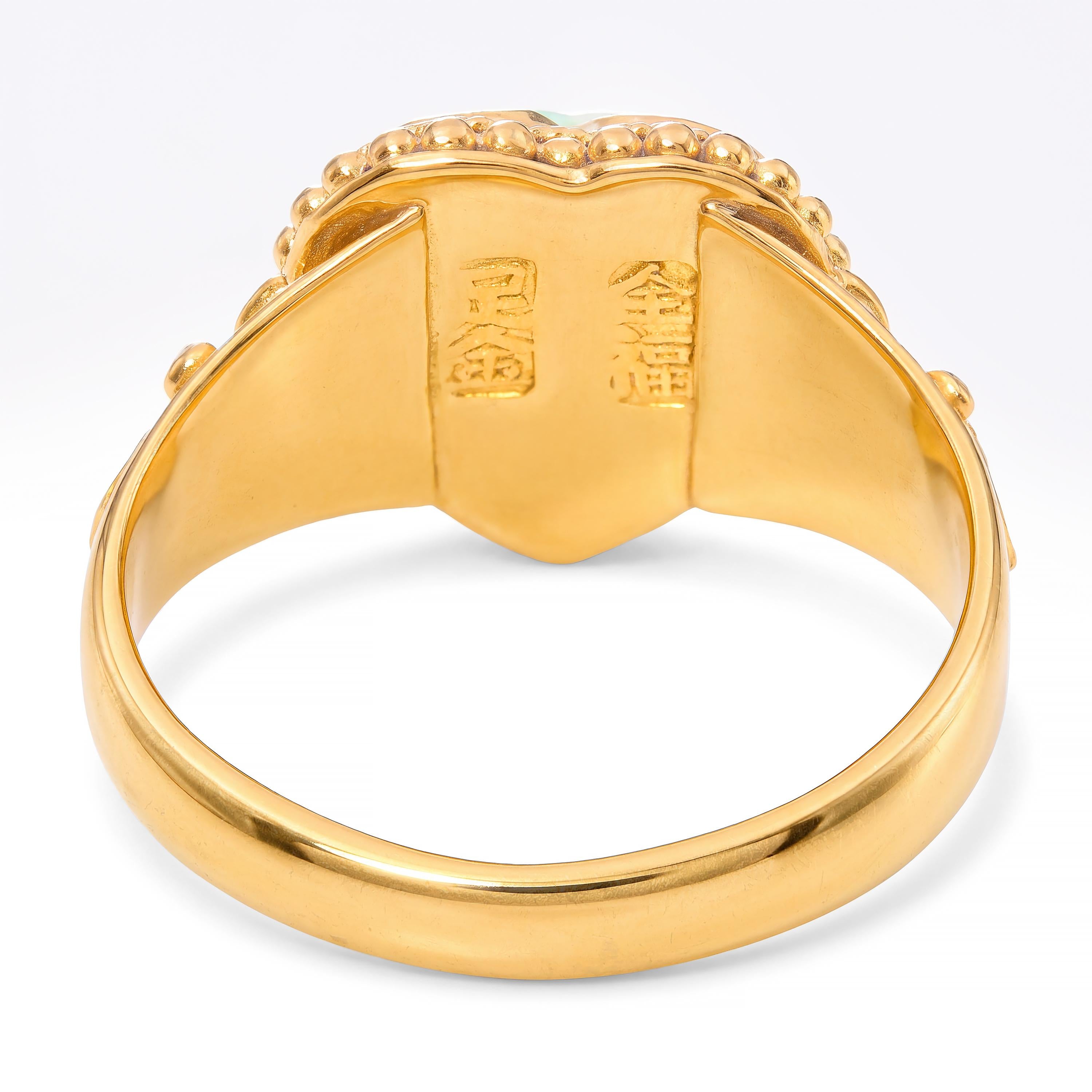 Vintage 24k Yellow Gold Australian Opal Heart Ring