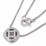 18k White Gold David Yurman Diamond Pave Cushion Necklace
