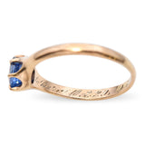 Antique 14k Yellow Gold GIA .97ct Ceylon Blue Sapphire Ring