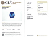 Antique 14k Yellow Gold GIA .97ct Ceylon Blue Sapphire Ring