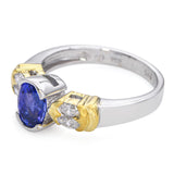 18k White and Yellow Gold 1.02ct Tanzanite and Diamond Ring