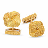 Vintage Van Cleef Arpels 18k Yellow Gold Bark Textured Cufflinks