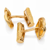 Vintage Van Cleef Arpels 18k Yellow Gold Bark Textured Cufflinks