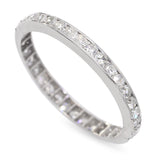 Vintage Platinum Diamond Eternity Wedding Band