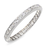 Vintage Platinum Diamond Eternity Wedding Band