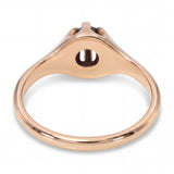 Antique 14k Yellow Gold Belcher Set .17ct Diamond Ring