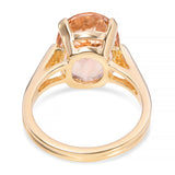 Vintage 14k Yellow Gold 5.67ct Peach Morganite Ring
