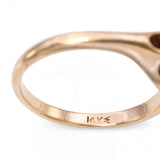 Antique 14k Yellow Gold Belcher Set .17ct Diamond Ring