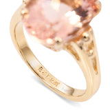 Vintage 14k Yellow Gold 5.67ct Peach Morganite Ring
