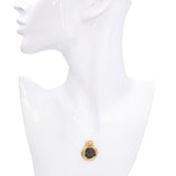 Ancient Bronze Prutah Coin 14k Yellow Gold & Diamond Pendant