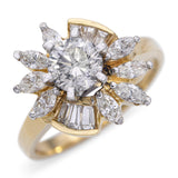Vintage 14k Yellow Gold 1.32tcw Diamond Ring