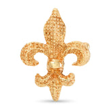 Vintage Yellow Gold Fleur De Lis Brooch Pendant