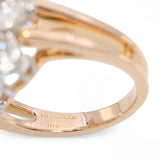 Oscar Heyman 18k Yellow Gold & Platinum Marquise Diamond Cluster Cocktail Ring