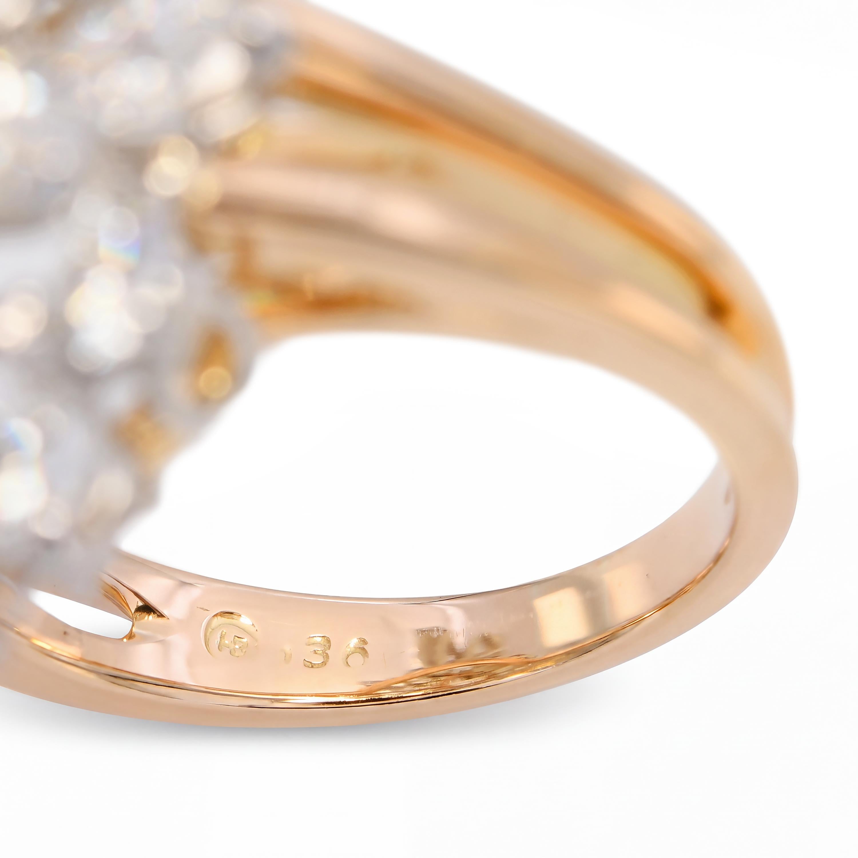 Oscar Heyman 18k Yellow Gold & Platinum Marquise Diamond Cluster Cocktail Ring