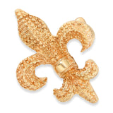 Vintage Yellow Gold Fleur De Lis Brooch Pendant