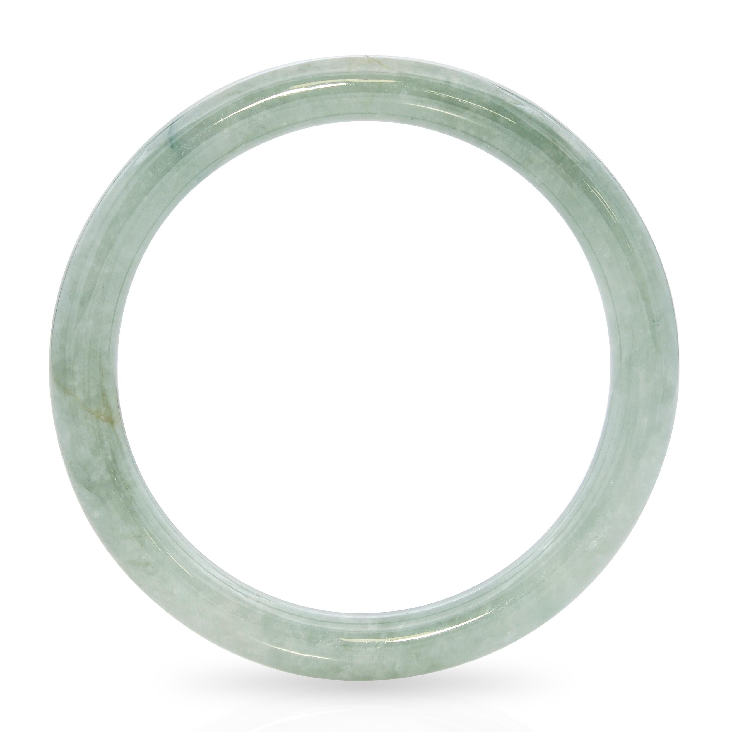 Vintage GIA Grade A Green Jadeite Jade Bangle Bracelet