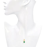 Vintage 18k Yellow Gold Colombian Emerald Pendant