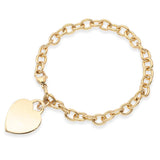 Vintage Tiffany & Co. 18k Yellow Gold Heart Lock Link Bracelet