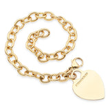 Vintage Tiffany & Co. 18k Yellow Gold Heart Lock Link Bracelet
