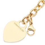 Vintage Tiffany & Co. 18k Yellow Gold Heart Lock Link Bracelet