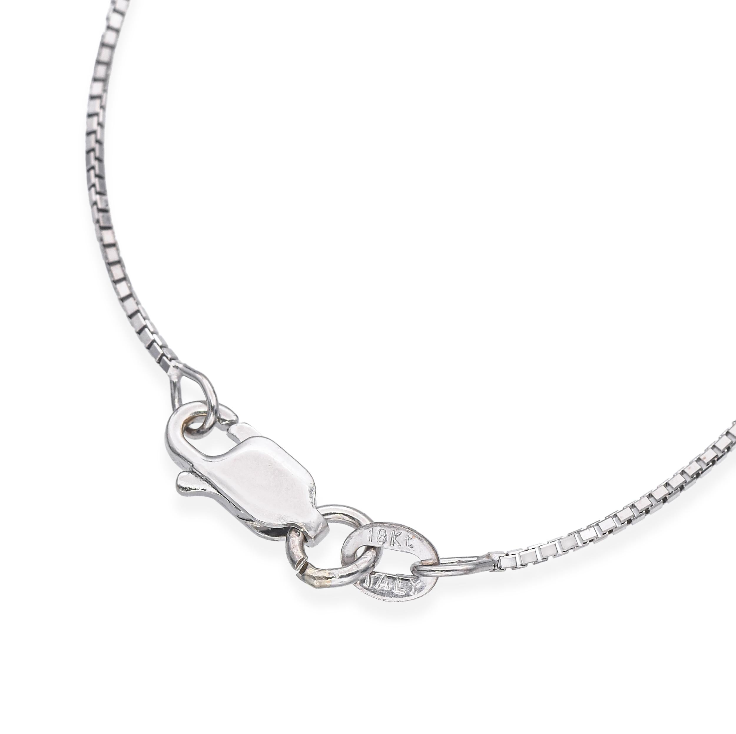 18k White Gold 2.56tcw Diamond Eternity Pendant Necklace