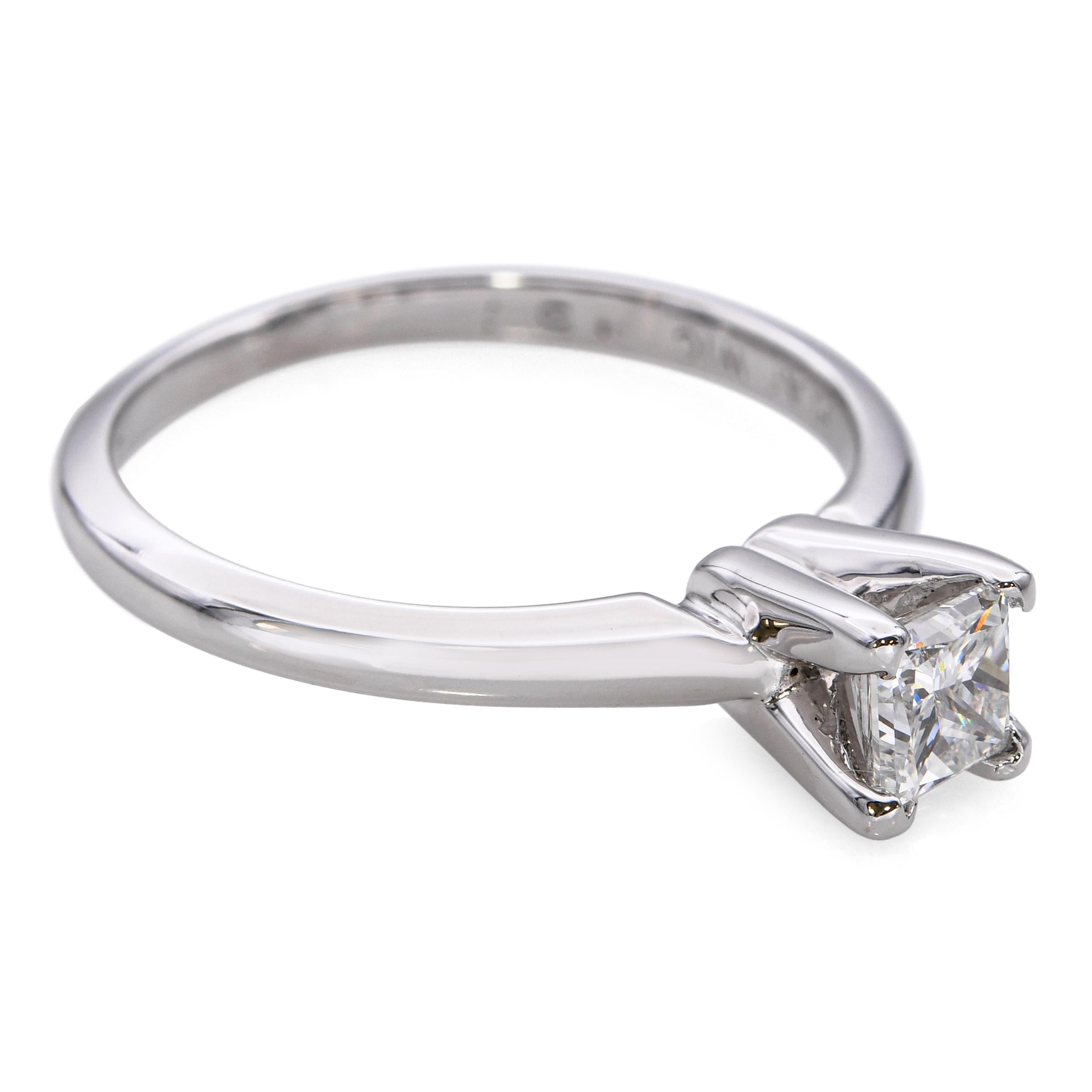 Vintage Platinum 0.45ct H VS1 Diamond Solitaire Ring