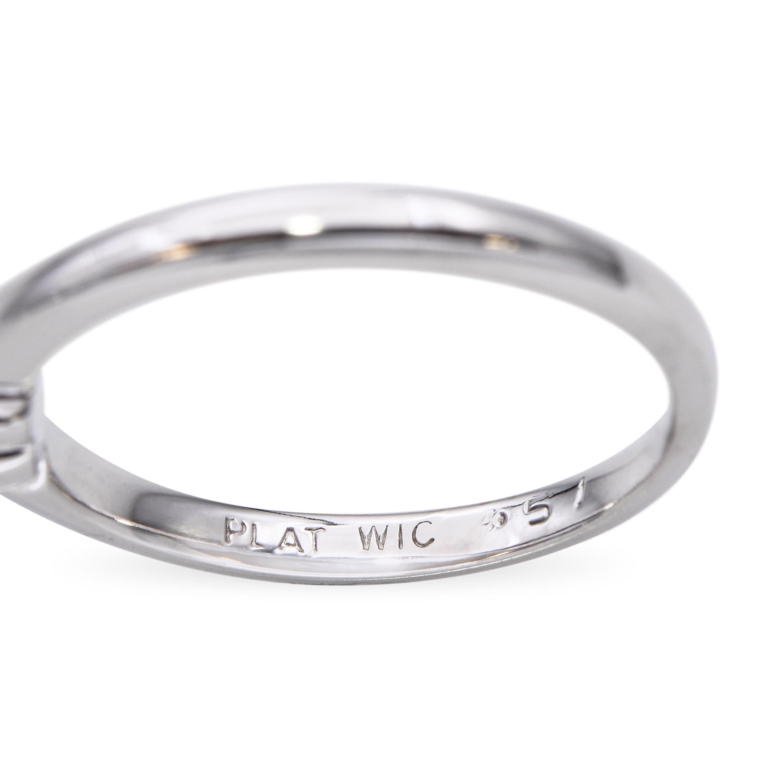 Vintage Platinum 0.45ct H VS1 Diamond Solitaire Ring