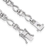 Vintage 14k White Gold Ruby and Diamond Necklace