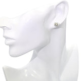 14k White Gold GIA 3.10tcw M-N Si1 Diamond Stud Earrings