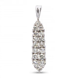 18k White Gold 0.60tcw Diamond Suit Tie Pendant