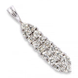 18k White Gold 0.60tcw Diamond Suit Tie Pendant