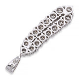18k White Gold 0.60tcw Diamond Suit Tie Pendant