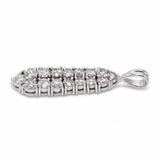 18k White Gold 0.60tcw Diamond Suit Tie Pendant
