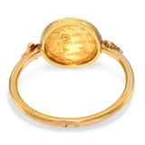 Vintage French 18k Yellow Gold Jehanne D' Arc Coin Ring