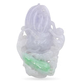 Vintage Grade A Lavender Jade Finger Citron Monkey and Grasshopper Carving